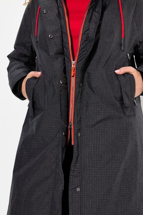 Actual product image Ulla Popken HYPRAR Waterproof Color Contrast Coat (50, 52)