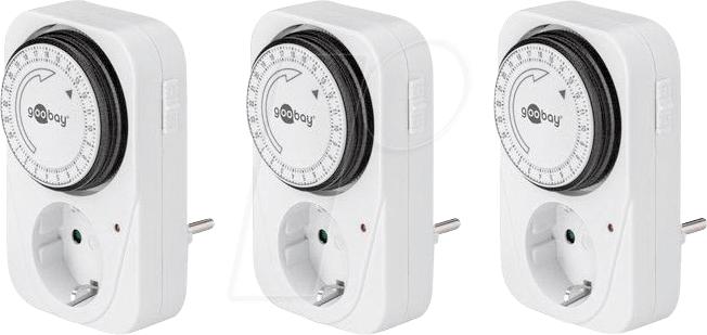 Actual product image Goobay Analog timer, 3 pieces, White