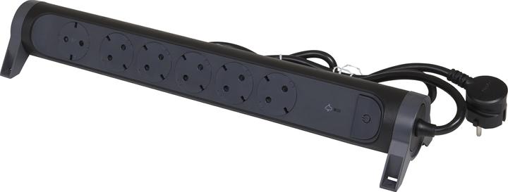 Productafbeelding Legrand Roterende stekkerdoos 6x stopcontact, SPD, 1,5m kabel Zwart 694513 (6 x, CEE 7/16, 1.50 m)
