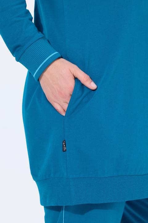 Actual product image Ulla Popken Contrast Piping Zip-Up Hoodie (46, 48)