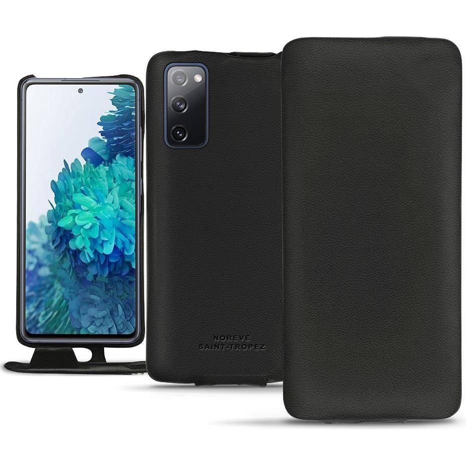 Noreve Lederschutzhülle vertikal (Samsung Galaxy S20 FE), Smartphone Hülle, Schwarz