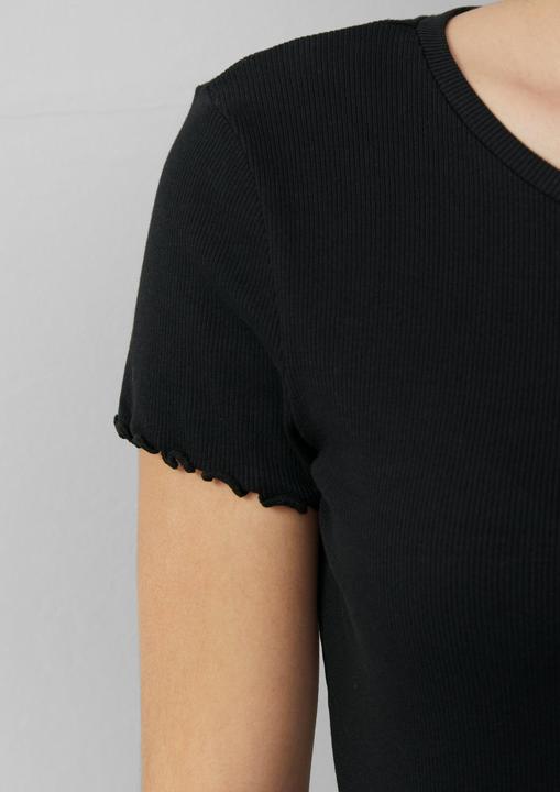 Produktbild S.Oliver T-Shirt Verkürztes Rippshirt mit Rundhalsausschnitt (L)