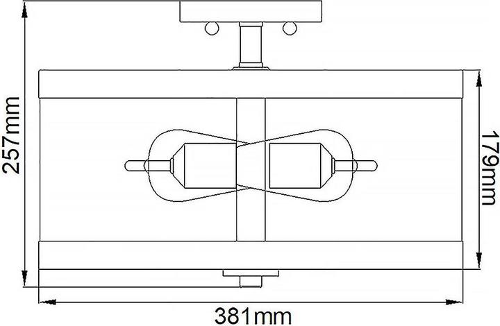 Actual product image Elstead Lighting Harrow ceiling light E27 2-fold 26cm polished nickel (E27)