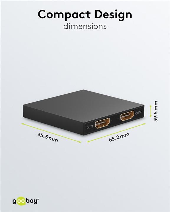 Image du produit Goobay Séparateur HDMI 1 vers 2 4K @ 30 Hz