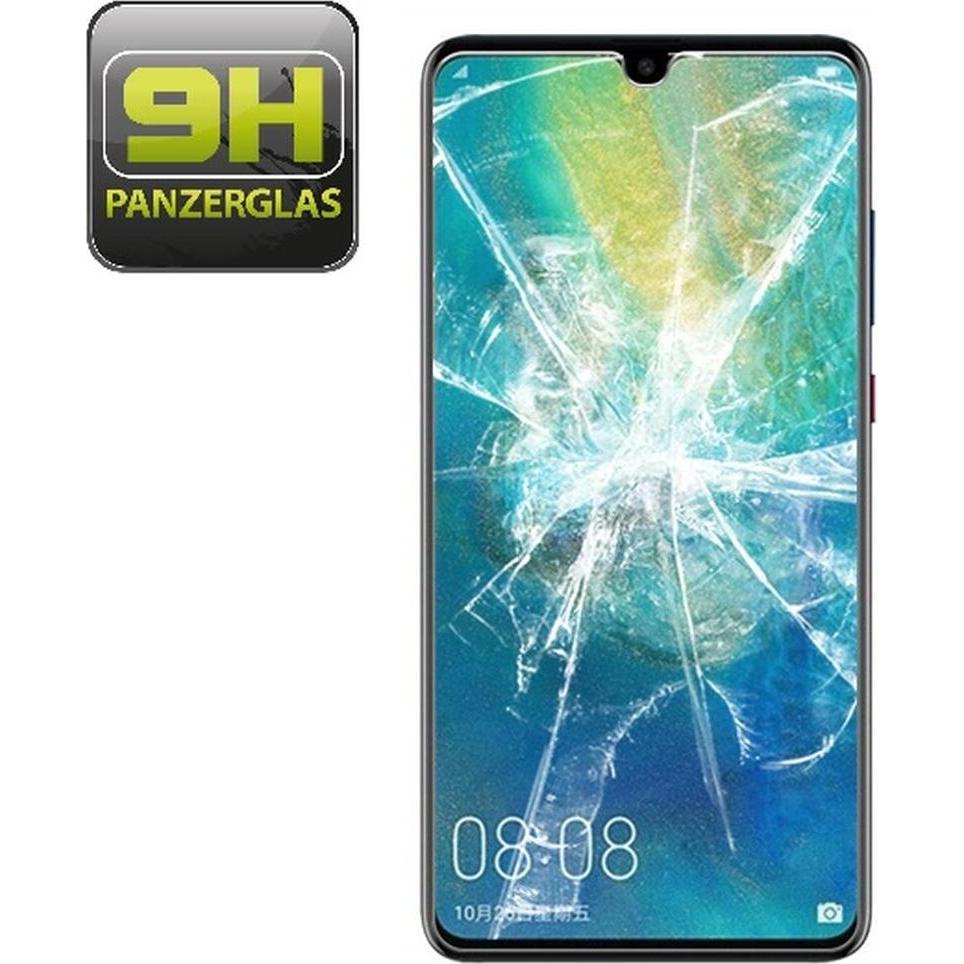 Protectorking 4x echtes Tempered 9H Panzerhartglas 3D KLAR (4 Stück, Huawei Y7 (2019)), Smartphone Schutzfolie