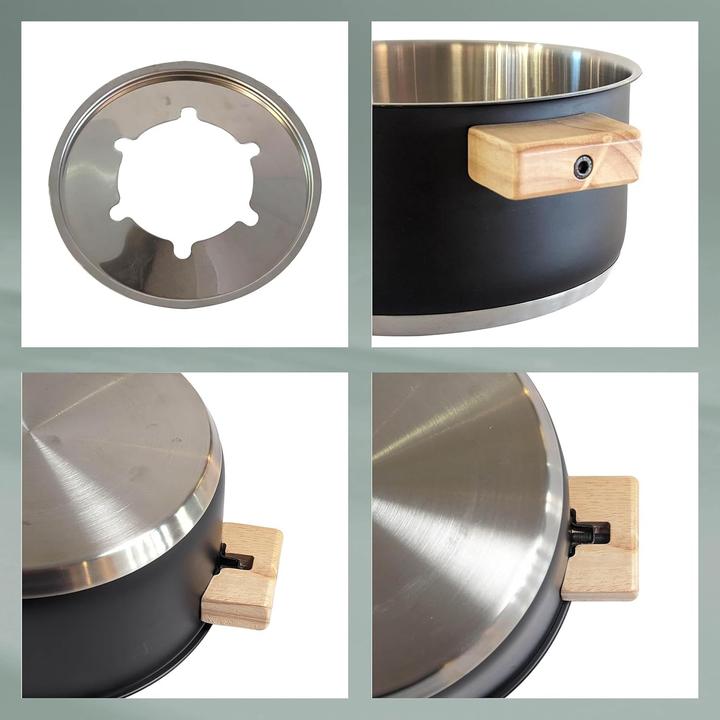 Produktbild Kela Fondue-Set GUNTEN 16-teilig Edelstahl mit 4 Keramikschalen (Fondue Bourguignonne)