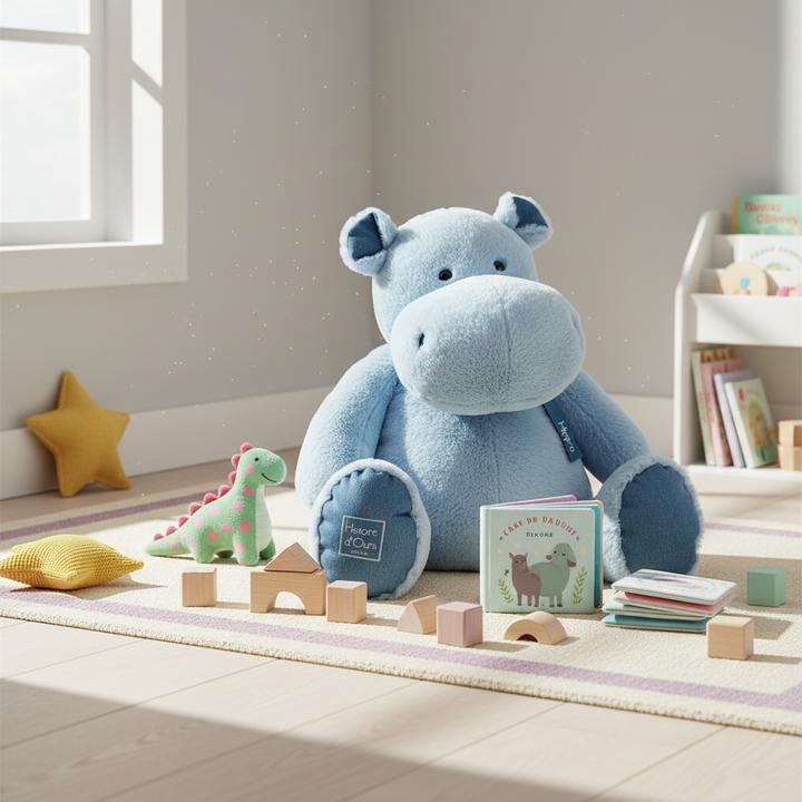 Produktbild Doudou et Compagnie Hippo Blue Jeans (85 cm)