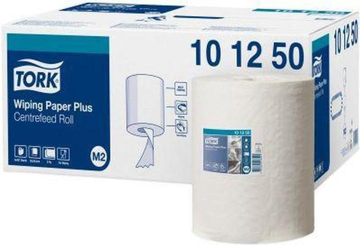 Actual product image Tork Håndklaederulle Plus M2 2-lag 160 m uden Hylse Hvid,6 rl/krt (6x)
