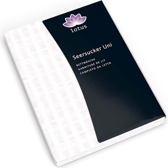 Actual product image Lotus Bettwaren Bed Linen Satin Seersucker uni (Duvet cover, 240 x 240 cm)