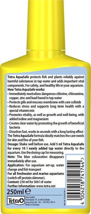 Image du produit Tetra AquaSafe - Conditionneur d'eau - 500 ml (Traitement de l'eau Aquarium)
