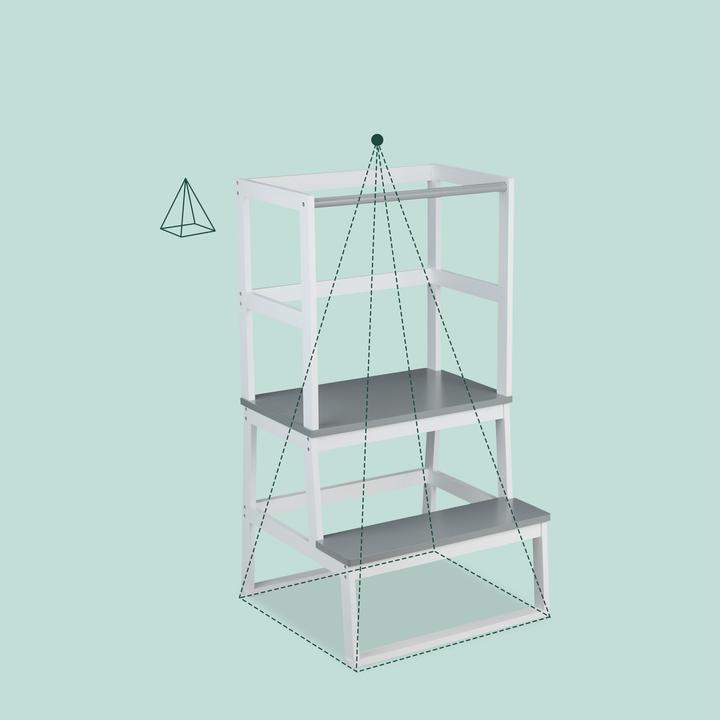 Actual product image Relaxdays Learning stool