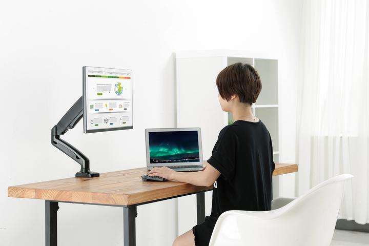 Actual product image Manhattan Bracket 1 monitor gas pressure aluminium 17-32 inch (Table, 32")