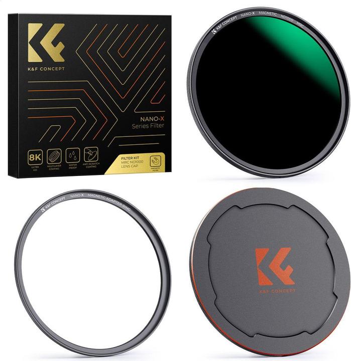 Produktbild K&F Concept Magnetic ND8 Filter Nano X 49mm (49 mm, ND- / Graufilter)