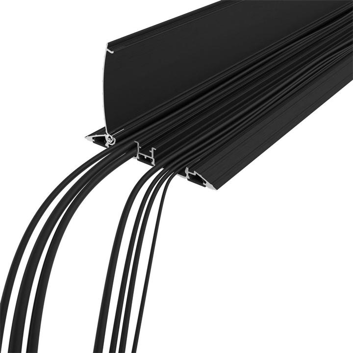 Image du produit Dataflex Addit Kabelbrücke aufklappbar gerade 180 cm (31.433), schwarz (Pont de câbles, 180 cm)