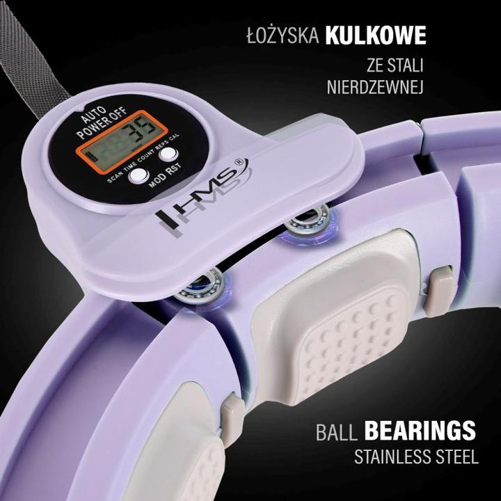 Image du produit HMS Hula Hop HHM13 avec aimants poids et contrepoids violet (360 g)