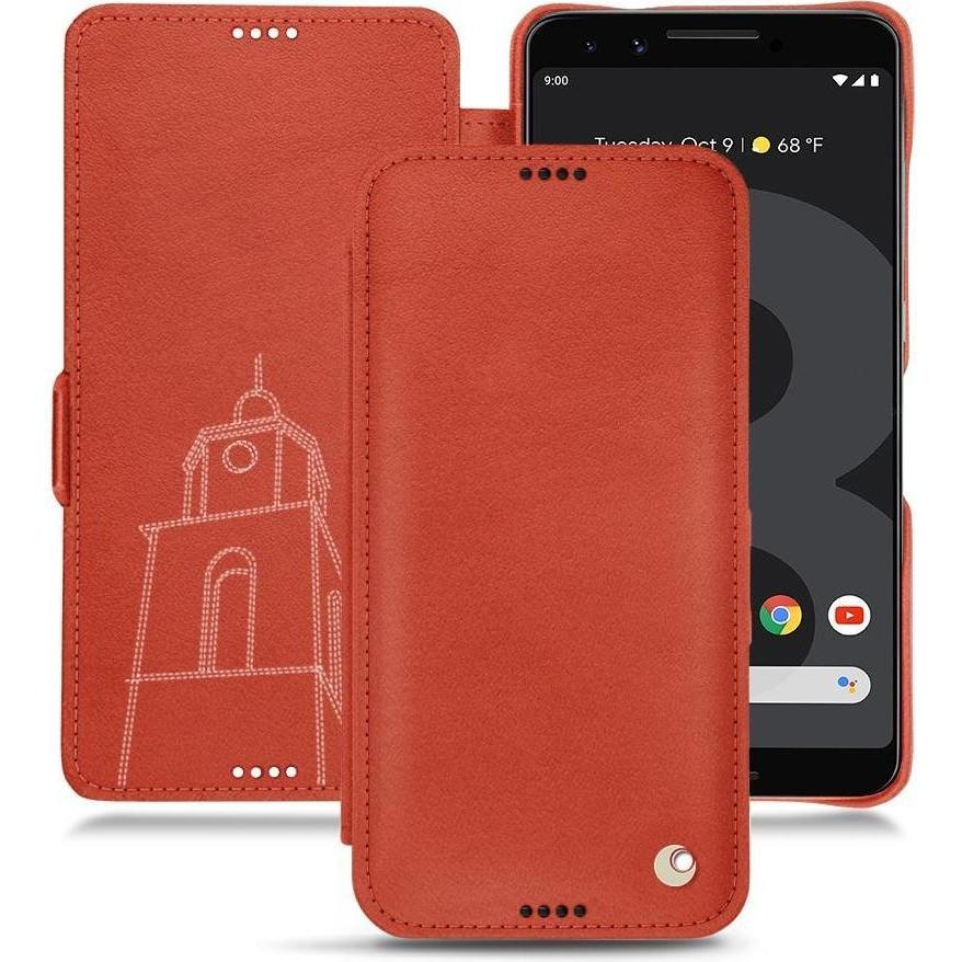 Noreve Lederschutzhülle horizontal (Google Pixel 3), Smartphone Hülle, Orange