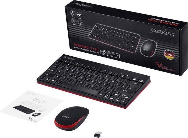 Actual product image Perixx PERIDUO-712BDE (EN) black (DE, Wireless)
