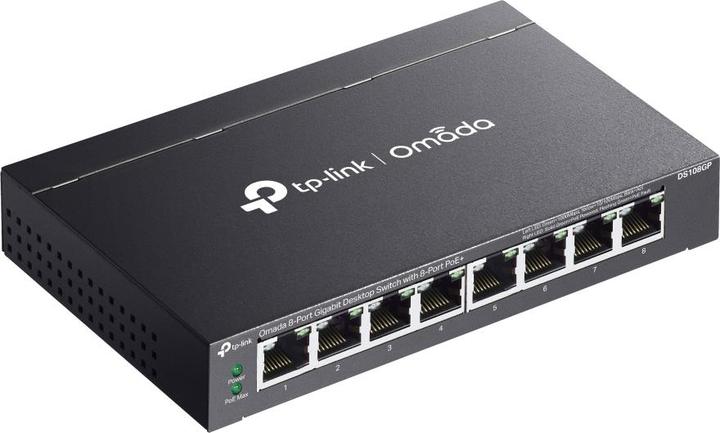 Productafbeelding TP-Link Omada 8-poorts Gigabit Desktop Switch met 8-poorts Poe-poort: 8x (8 Havens)