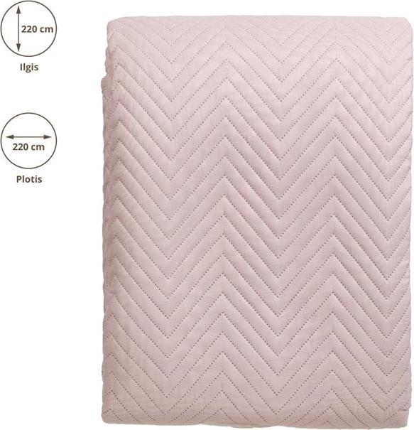 Actual product image Domoletti BEDSPREAD MICRO 220X220 CM HERRING PINK (220 x 220 cm)