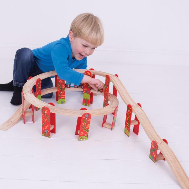 Productafbeelding Bigjigs Houten spoor Viaduct Uitbreidingsset