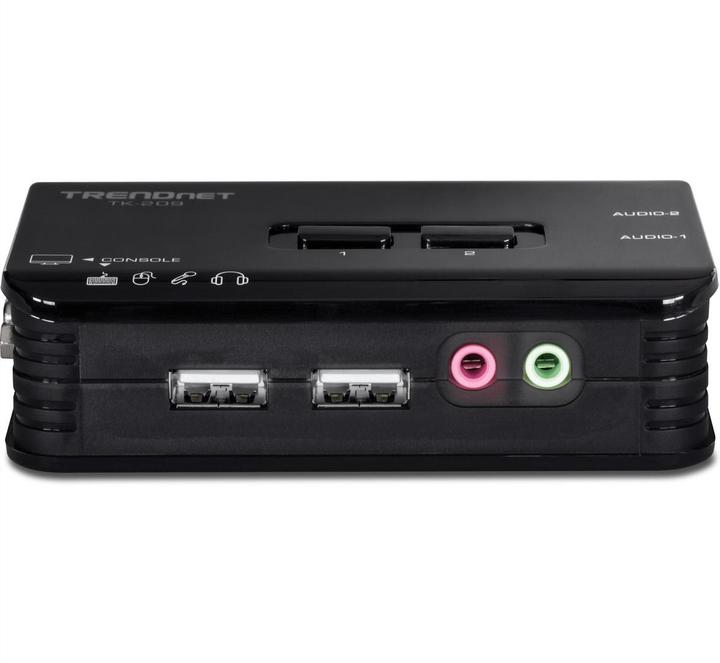 Actual product image Trendnet TK-209K 2-way USB KVM switch kit with audio