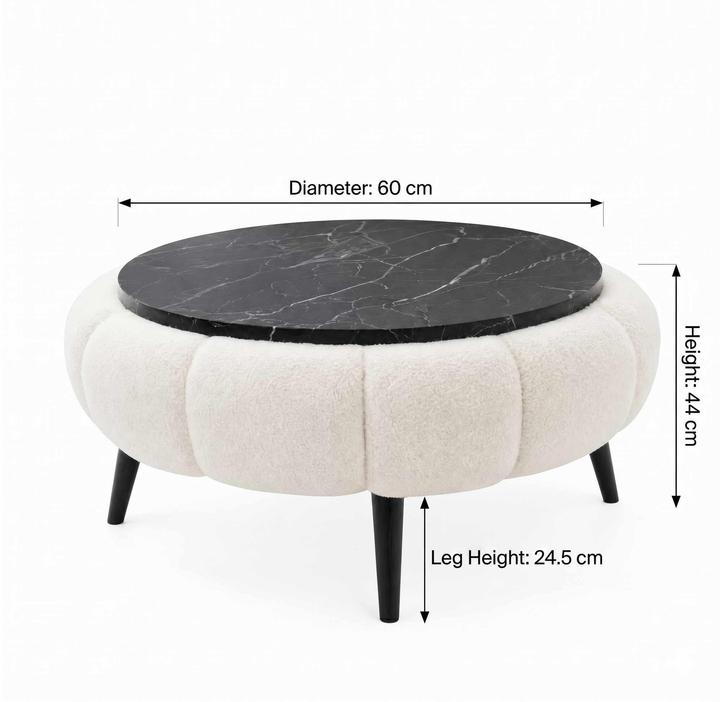 Actual product image Homitis Papatya 60 Coffee Table (60 x 60 x 44 cm)
