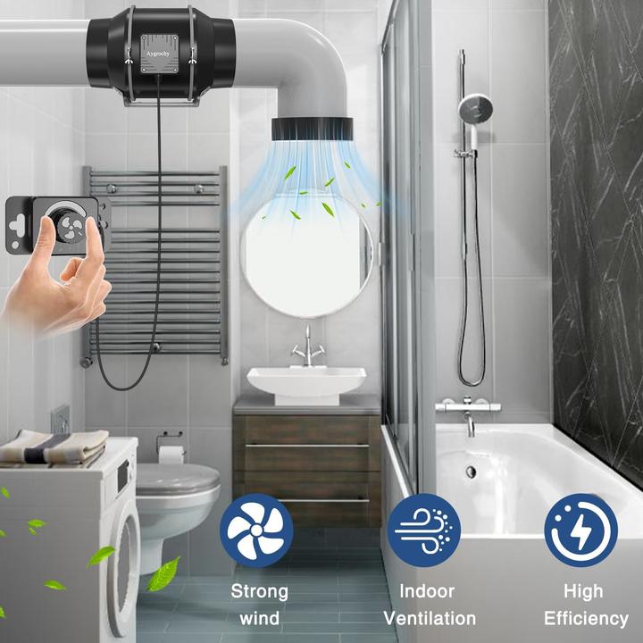 Produktbild Aygrochy Regelbar Rohrventilator 150mm (31 dB)