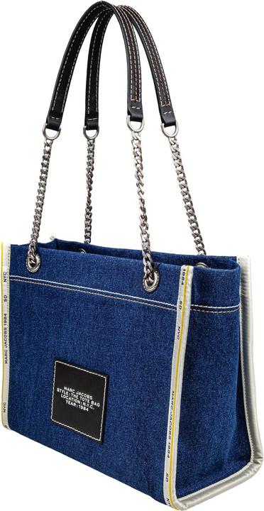 Immagine prodotto Marc Jacobs la borsa media in denim blu con logo ricamato