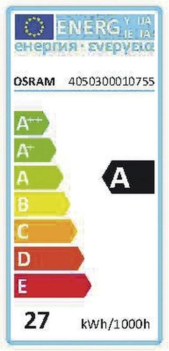 Energie-Label Osram Energiesparlampe (2G11, 24 W, 1620 lm, 1 x, G)