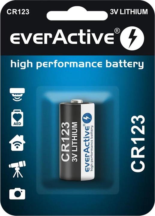 Everactive CR123 1BL 1500mAh Lithiumbatterie (1 pz., RCR123A, 1500 mAh)