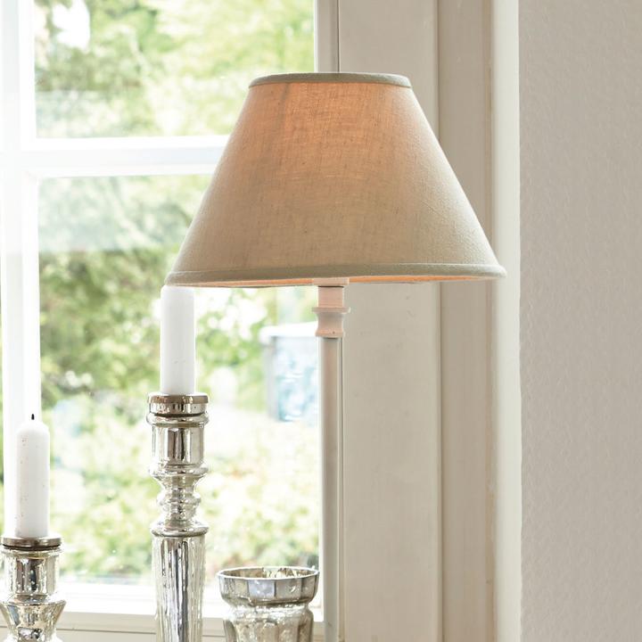 Image du produit Loberon Lampe de table Swindon beige/blanc antique (E14)