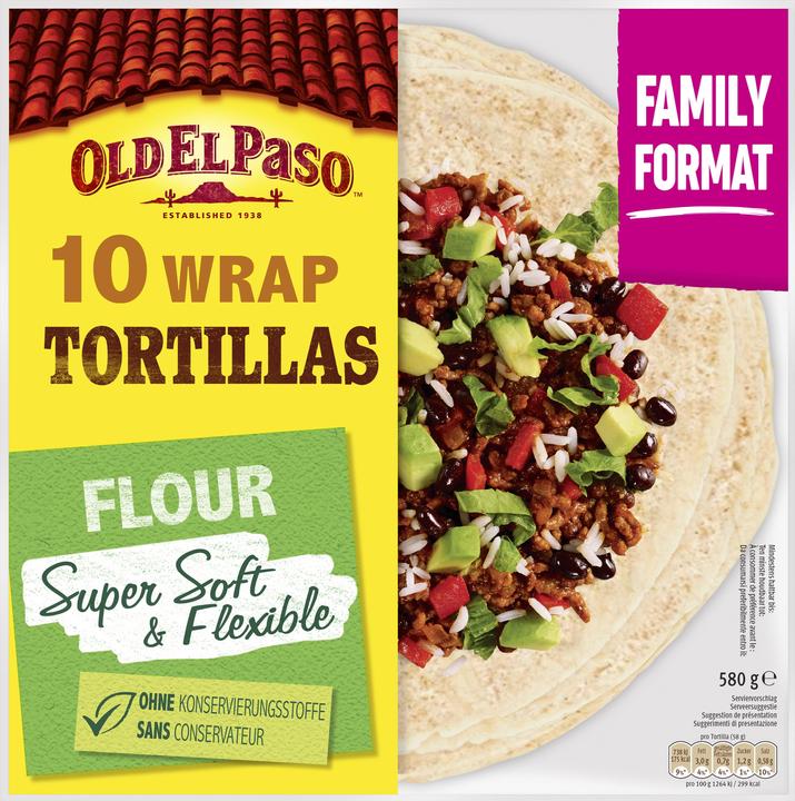 Actual product image Old El Paso Family Wrap Tortillas 10 pieces (600 g)