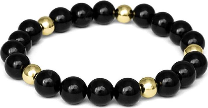 Immagine prodotto Beneto Bracciale con perline di onice nera MINK164/21 (Onice)