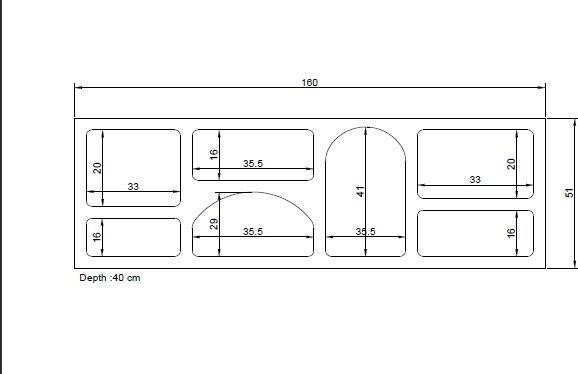 Immagine prodotto Homitis Lorin (160 x 38 x 51 cm)