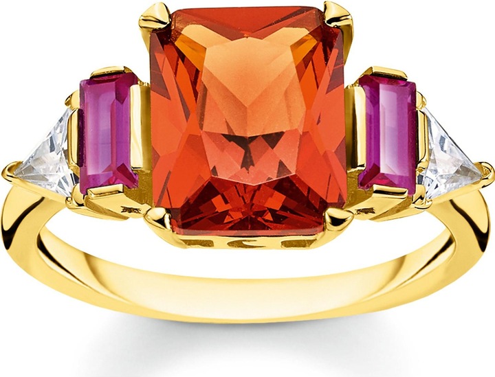 Thomas Sabo Ring Farbige Steine gold (54, 925 Silber)