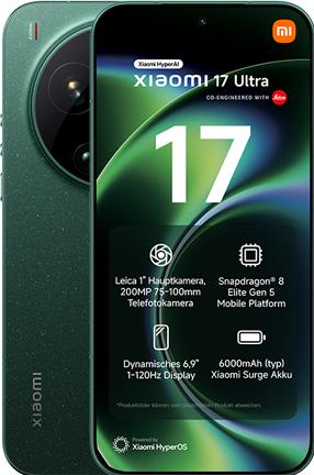 Immagine prodotto Xiaomi 17 Ultra 16+512GB Starlit Green (512 GB, Verde, Verde, 6.90", 5G)