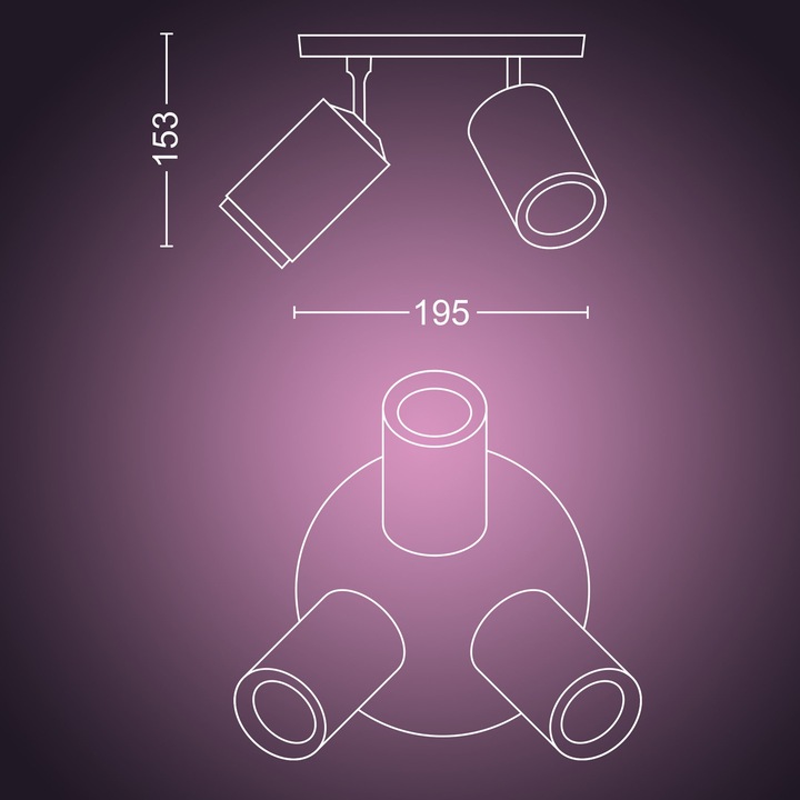 Image du produit Philips Hue Fugato Base BT (1050 lm, GU10)