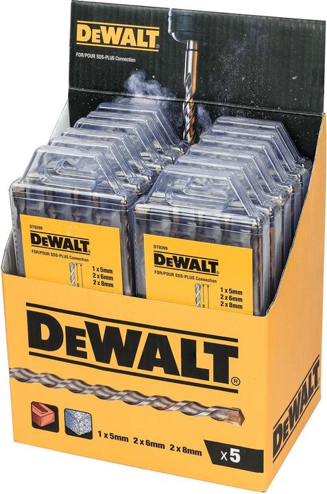 Image du produit DeWalt Kit de perçage au marteau dans un présentoir (5-8 millimètres)