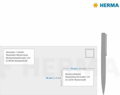 Produktbild HERMA Adressetiketten A4