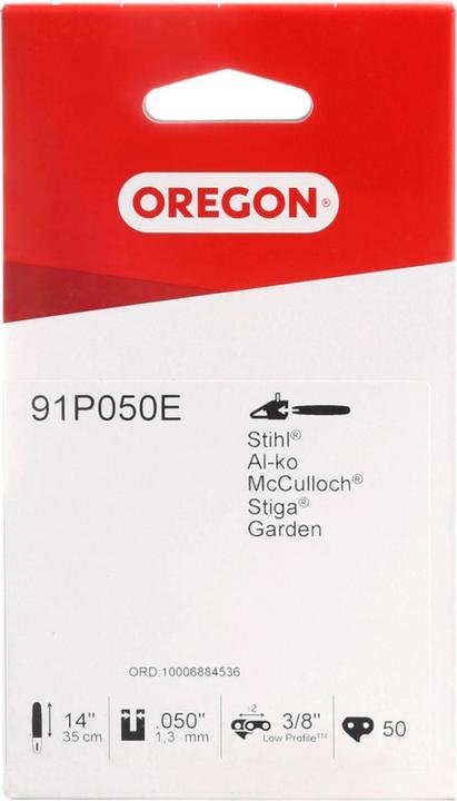 Produktbild Oregon Kette 3/8", 1.3 mm, 50 Treibglieder, StandardCut, Halbmeissel (Sägekette)