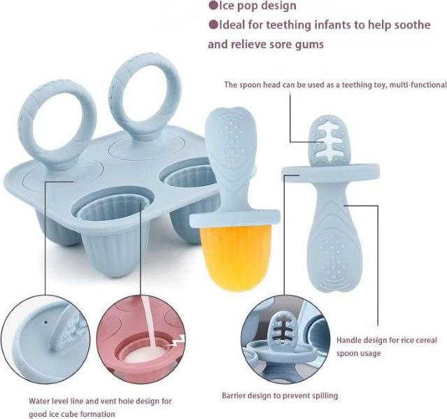 Actual product image MU Classic Silikon Eisform für Eis am Stiel 4er Set