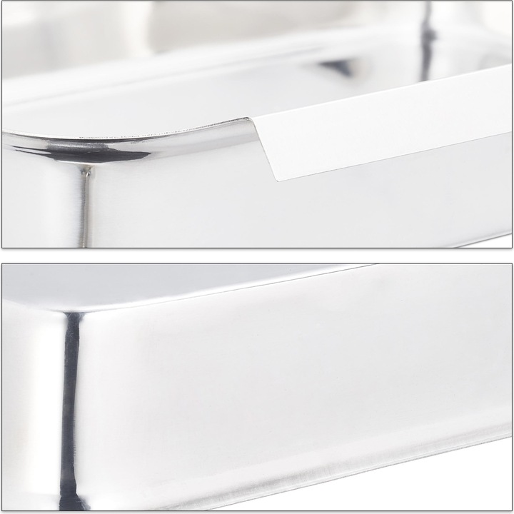 Actual product image Relaxdays Breading Trays Stainless Steel, Batter Station