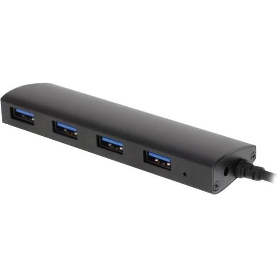 Thumbnail - Deltaco UH-481 interface hub USB 3.2 Gen 2 (3.1 Gen 2) Type-A Black (USB-A, 4 Ports), Dockingstation + USB Hub, Schwarz