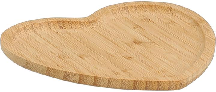 Zeller Present Serviertablett Herz Bambus 20.5x21 cm