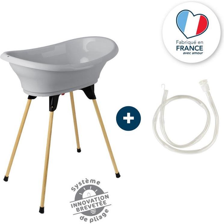 Thermobaby, Babybadewanne, Bausatz vasco grau charm (3 Stück)
