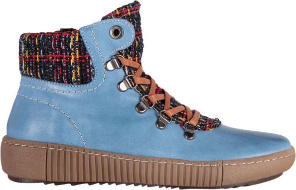 Gemini Schnürstiefelette, Anilinleder, 6 Farben jeansblau (40)