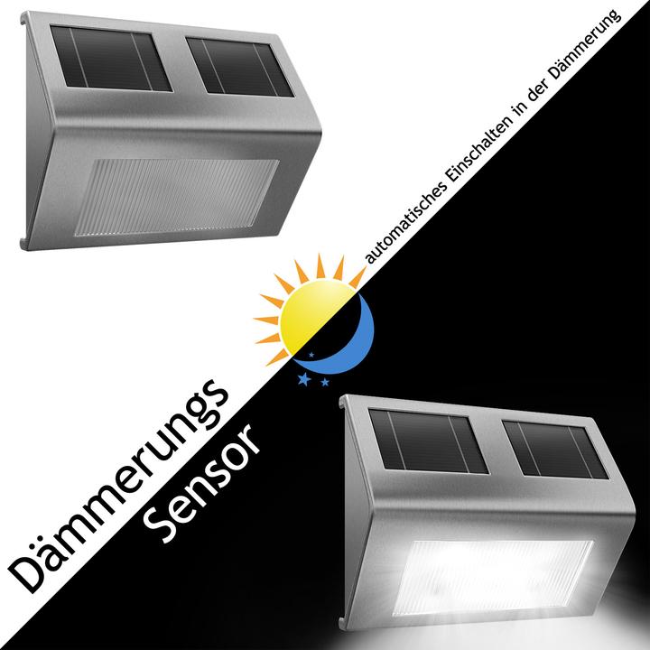 Actual product image Deuba 4x LED Solar Wall Light (800 lm, IP65)