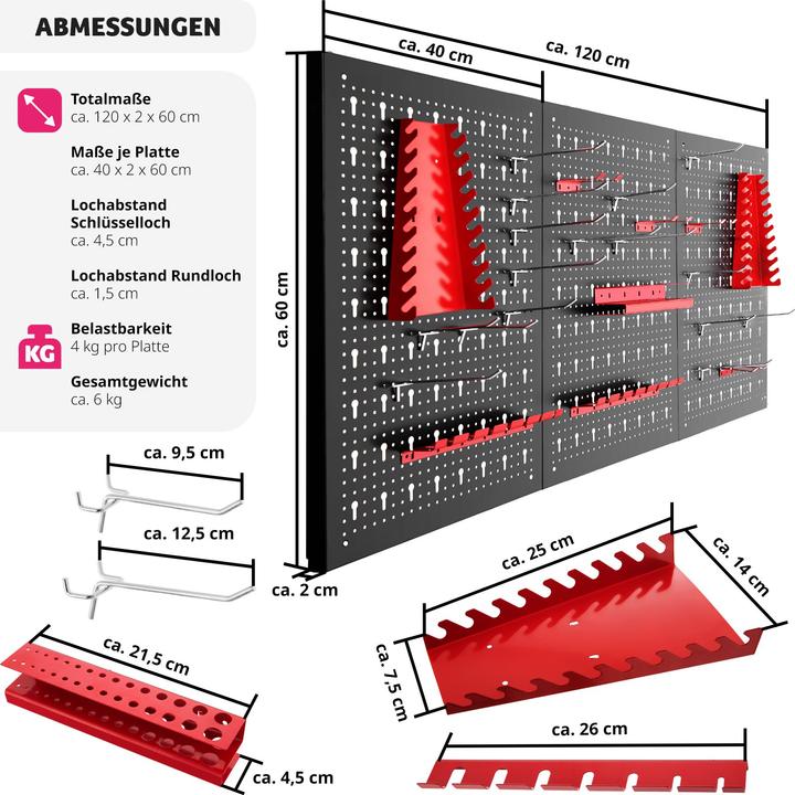 Actual product image tectake Tool Pegboard