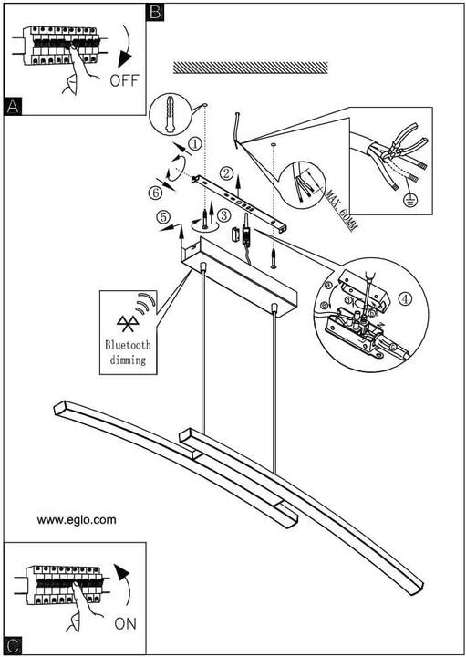 Produktbild EGLO FRAIOLI-C Hängel. nickel-matt/weiss (4600 lm)