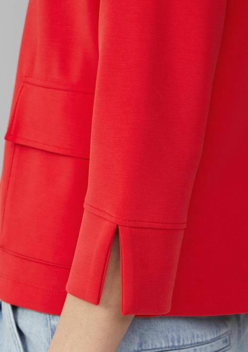 Produktbild S.Oliver Sweatshirt Jacke Scuba-Jacke im Relaxed Fit mit 3/4-Ärmeln (46)